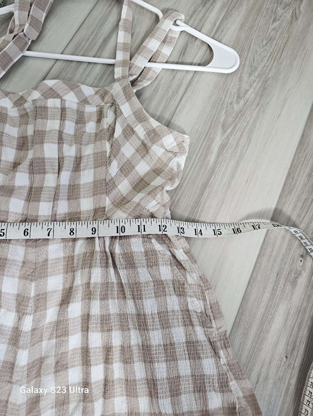 Free People Beige Plaid Jumpsuit Sz 4 - Picture 7 of 13